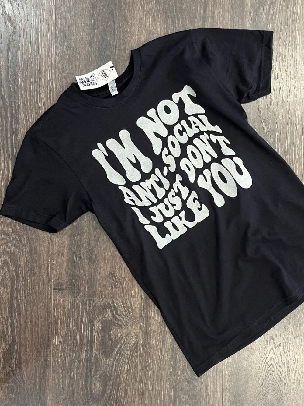 NWT Bella Canvas Anti-Social Unisex Graphic Tee Black Size XLarge
